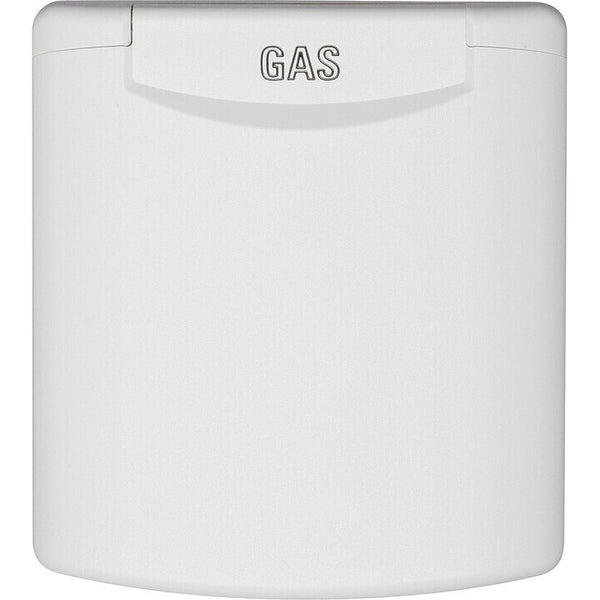 Gas-Außensteckdose weiß (UV-beständig)