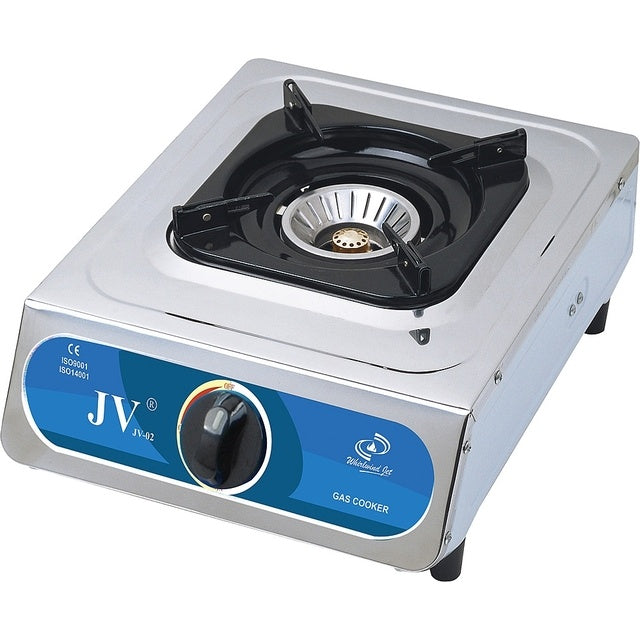 Gaskocher JV-04s 3‑flammig – grau/blau