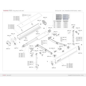 Gelenkarm für Markise F65S 320-490 cm (links)