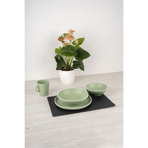 Geschirrset Dolomit 11-tlg. grün – für 2 Personen