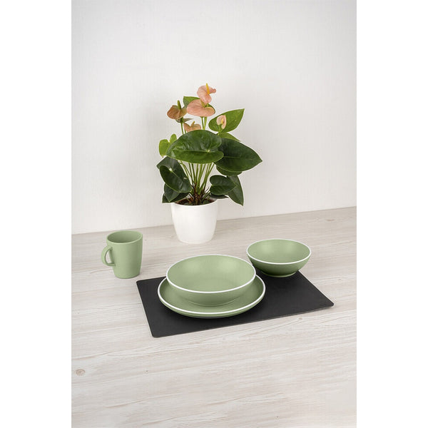 Geschirrset Dolomit 11-tlg. grün – für 2 Personen
