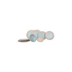 Geschirrset Melamin 12-tlg. beige für 4 Personen