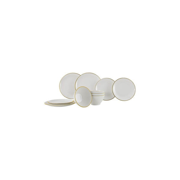 Geschirrset Melamin Gold 12-teilig | gimex