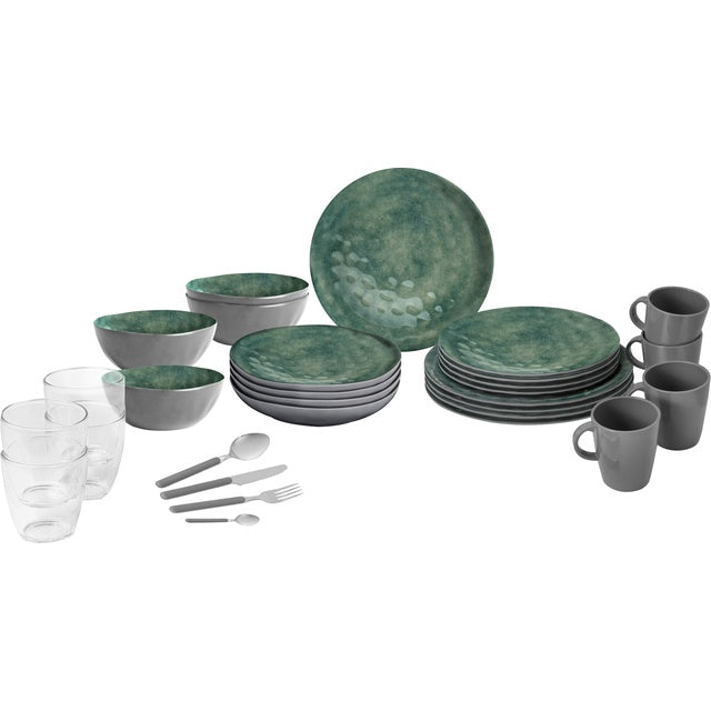 Geschirrset Venetian VIP 40-tlg. in Meergrün