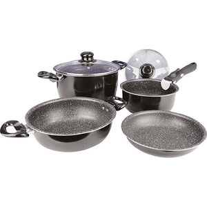 gimex Black Line 7-tlg. Kochtopfset schwarz