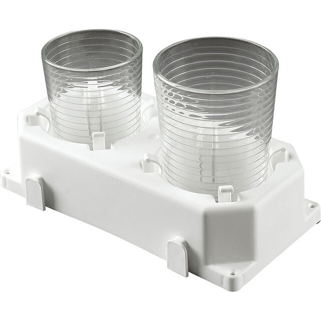 Glashalter für 2 Gläser - Weiß verstellbar