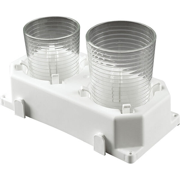 Glashalter für 2 Gläser - Weiß verstellbar