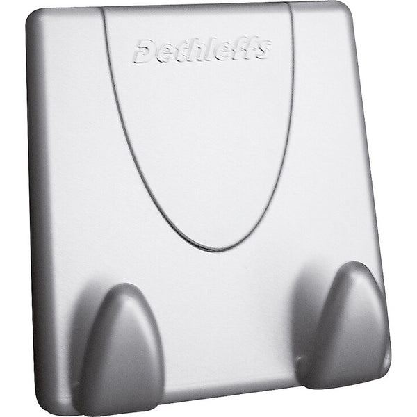 Hakenleiste 2-hakig in Silber und Grau