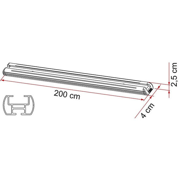 Halterung Fiamma für Heckgaragen 200 cm – Aluminium - 3