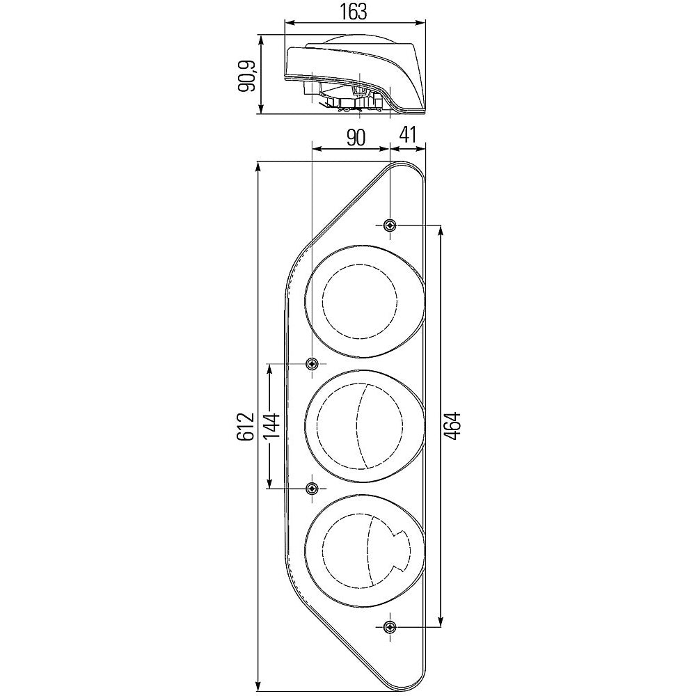 Heckleuchte Hella 12V links - Multifunktionsleuchte