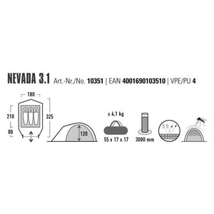 High Peak Nevada 3.1 Kuppelzelt 2-3 Personen - 2