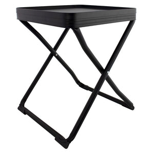 Hocker Bari mit Platte – Campinghocker schwarz