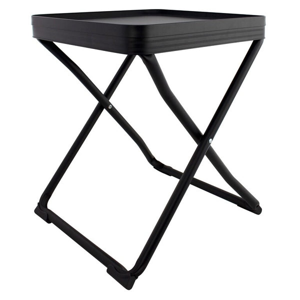 Hocker Bari mit Platte – Campinghocker schwarz