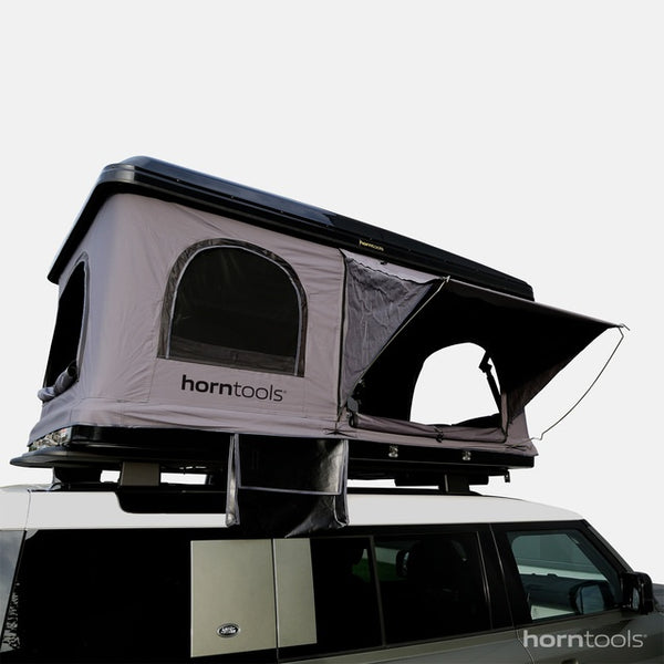 horntools Hartschalen Dachzelt Themis PopUp 165 cm für alle Fahrzeuge Grau - 4