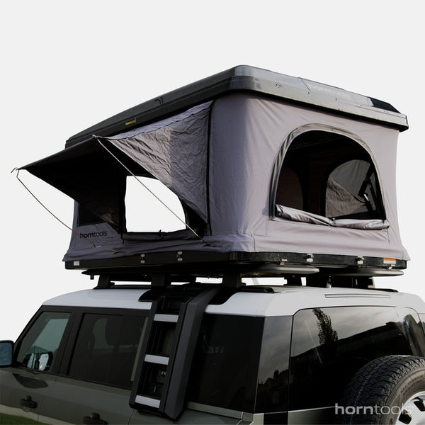 horntools Hartschalen Dachzelt Themis PopUp 165 cm für alle Fahrzeuge Grau - 5
