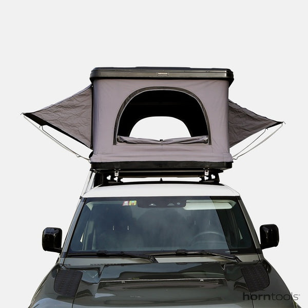horntools Hartschalen Dachzelt Themis PopUp 165 cm für alle Fahrzeuge Grau - 6