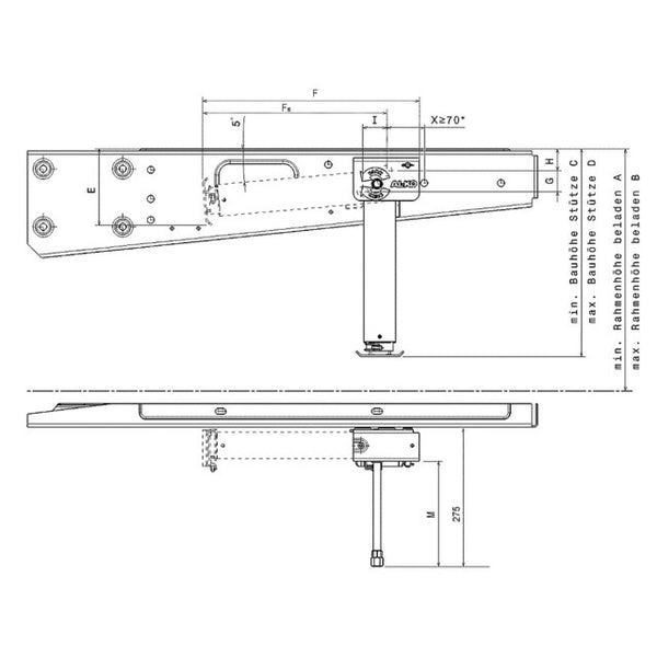 Hubstütze Al-Ko ClickFix 310 - 424 mm - Aluminium - 3