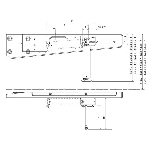 Hubstütze Al-Ko ClickFix 420-624 - Aluminiumstützen