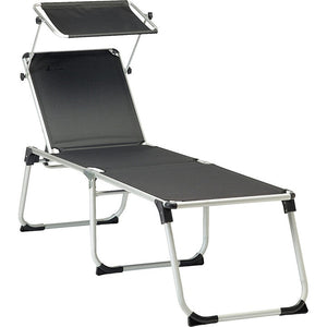 Isabella Sonnenliege dunkelgrau – Campingliege