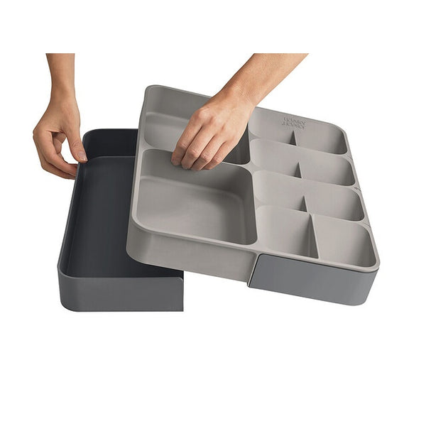 Joseph Joseph Ausziehbarer Besteck-Organizer, grau - 4