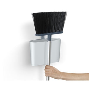 Joseph Joseph CleanStore Besen mit Wandhalter, blau