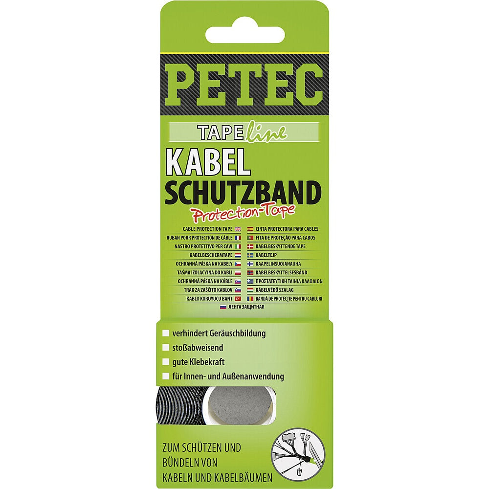 Kabelschutzband PETEC 10m x 19mm - Hohe Klebekraft