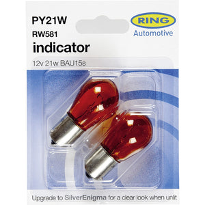 KFZ-Lampe BA 15 rot 12V 21W, 2er Set