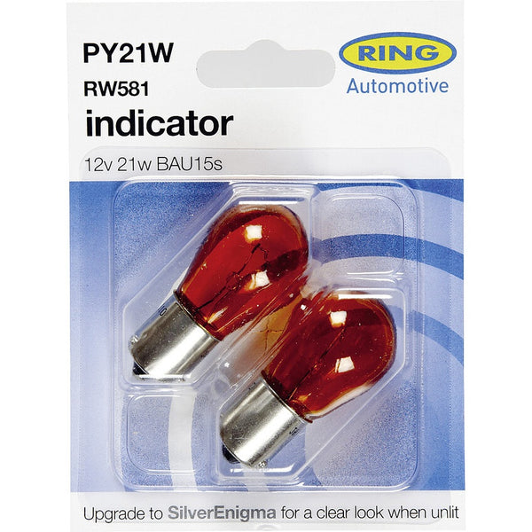 KFZ-Lampe BA 15 rot 12V 21W, 2er Set