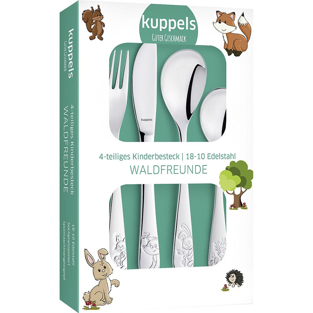 Kinderbesteckset Waldfreunde 4-tlg - Edelstahl