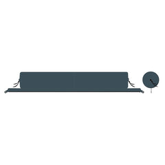Kissenrolle BENT Zip-XL dunkelgrau Lounger