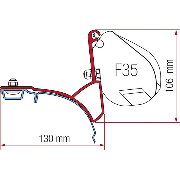 Kit FIAMMA für VW T5 Markisenadapter F35