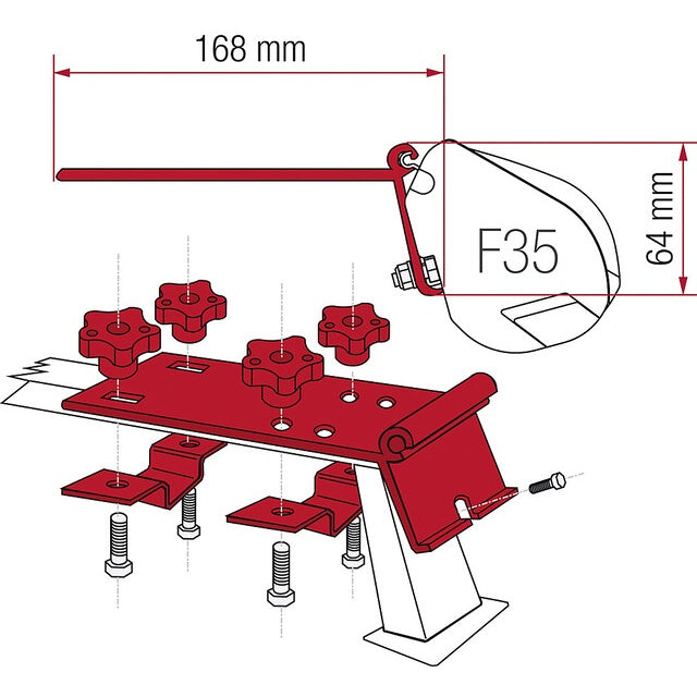Kit FIAMMA Markisenadapter F35 - Standard für Dachreling