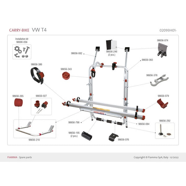 Kit Stellfuß für VW T4 - FIAMMA