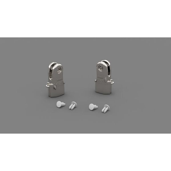 Kit Stützfußende F45Ti L Polar White/Titanium 450-550cm - 2