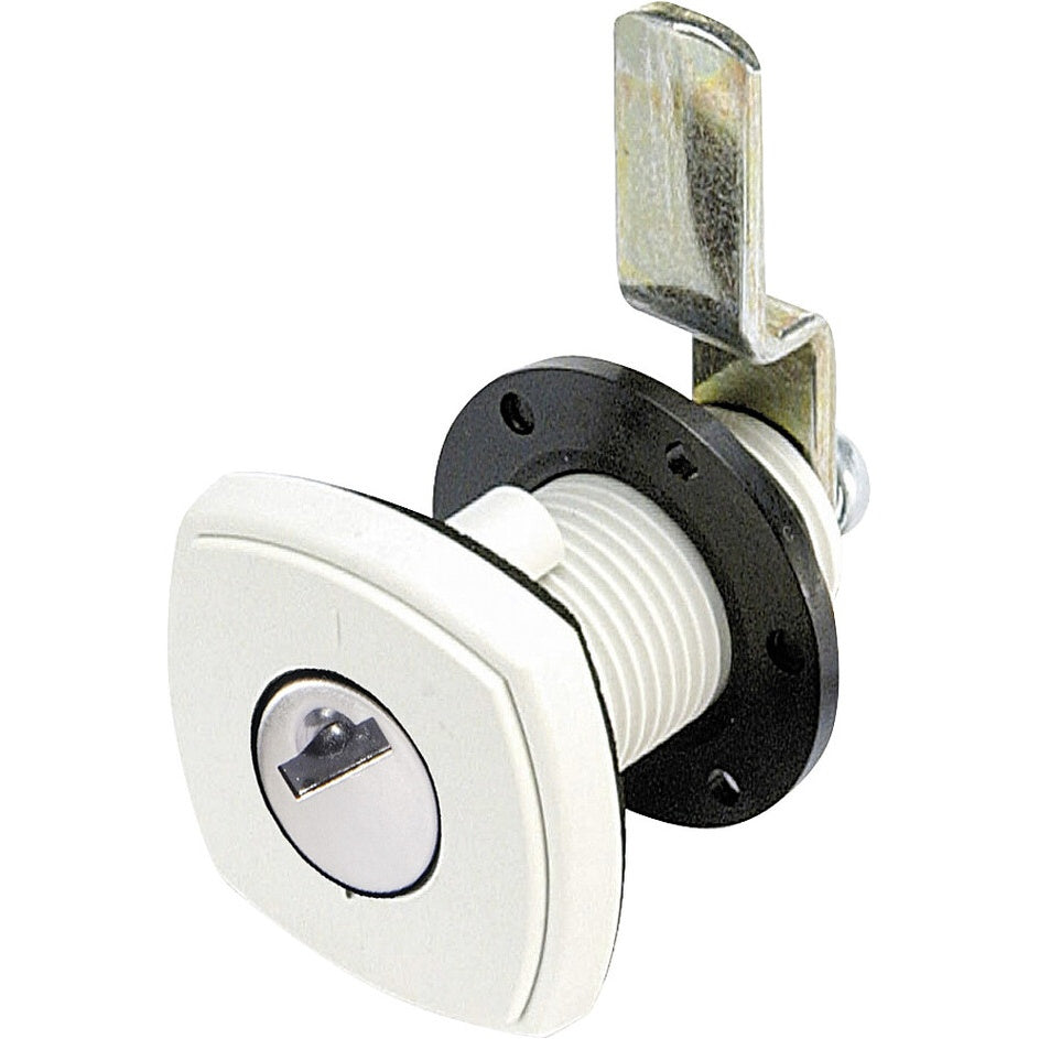 Klappenschloss STS Oberholz eckig weiß