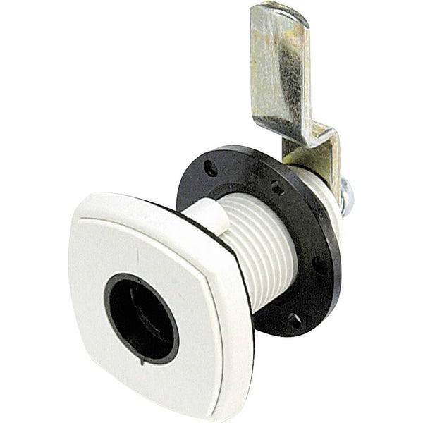 Klappenschloss STS Oberholz weiß eckig mit Verdrehschutz