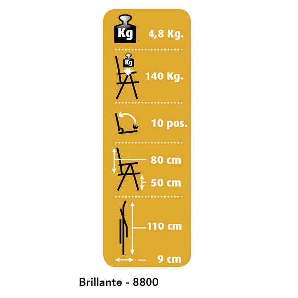 Klappstuhl Dukdalf Brillante – anthrazit, gepolstert - 5