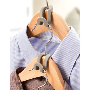 Kleiderbügel-Haken 10er Set – silber