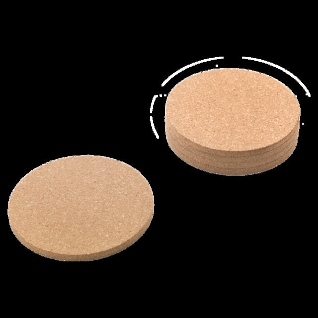 Kork-Glasuntersetzer 6er-Set (Ø 9 cm)