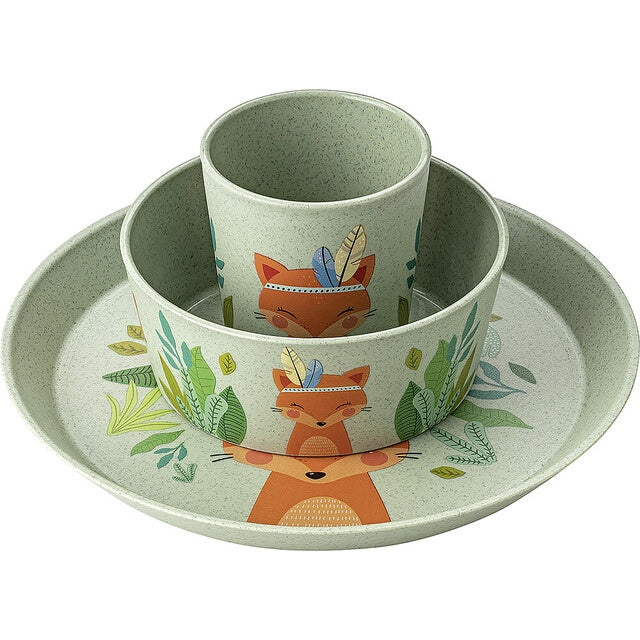 koziol CONNECT HARRY Kindergeschirr 3-teilig organic green