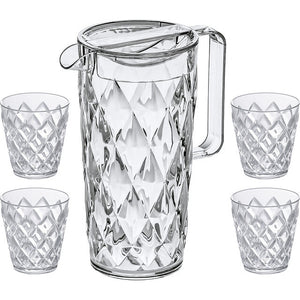 koziol CRYSTAL Kanne 1,6 l + 4 Becher crystal - 3