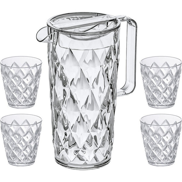 koziol CRYSTAL Kanne 1,6 l + 4 Becher crystal - 3