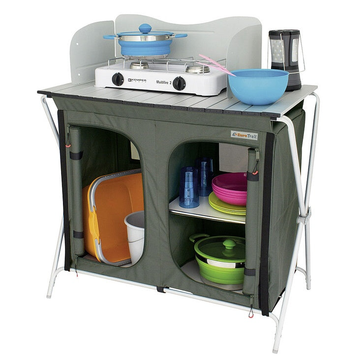 Küchentisch EuroTrail Mayet dunkelgrau faltbar