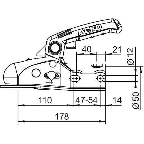 Kugelkupplung Al-Ko AK 270 mit Soft-Dock - 3