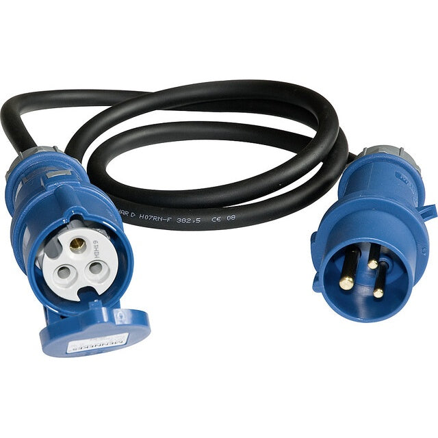 Kupplung CEE ohne Kontrollleuchte 1,5 m - Blau