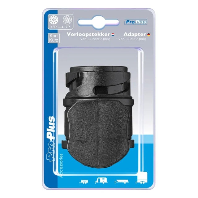 Kurzadapter 13-auf-7-polig ProPlus, schwarz
