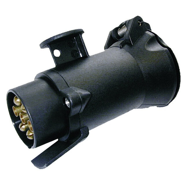 Kurzadapter 7-polig schwarz für Anhänger