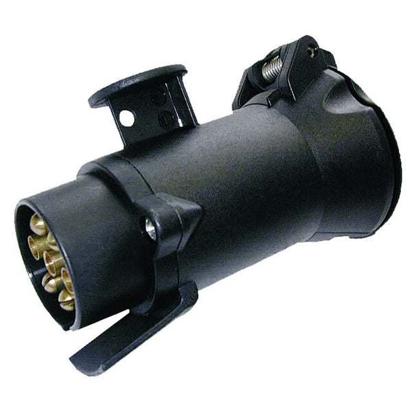 Kurzadapter 7-polig schwarz für Anhänger