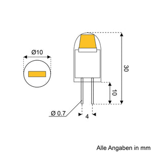 LED G4 Turm COB 1W – 2700K warmweiß, dimmbar - 4