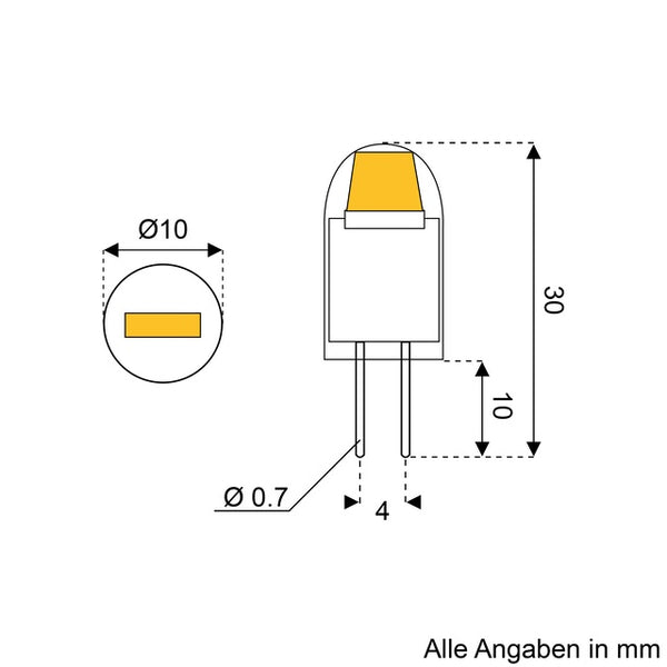 LED G4 Turm COB 1W – 2700K warmweiß, dimmbar - 4